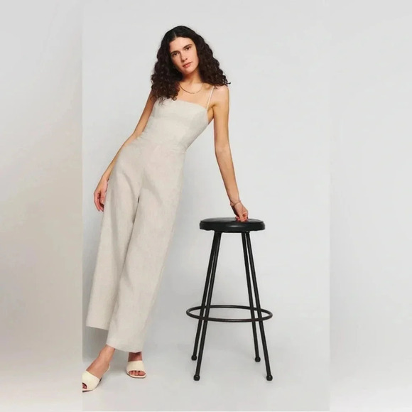 NWOT Reformation Overland linen jumpsuit- size 6 - Picture 6 of 13